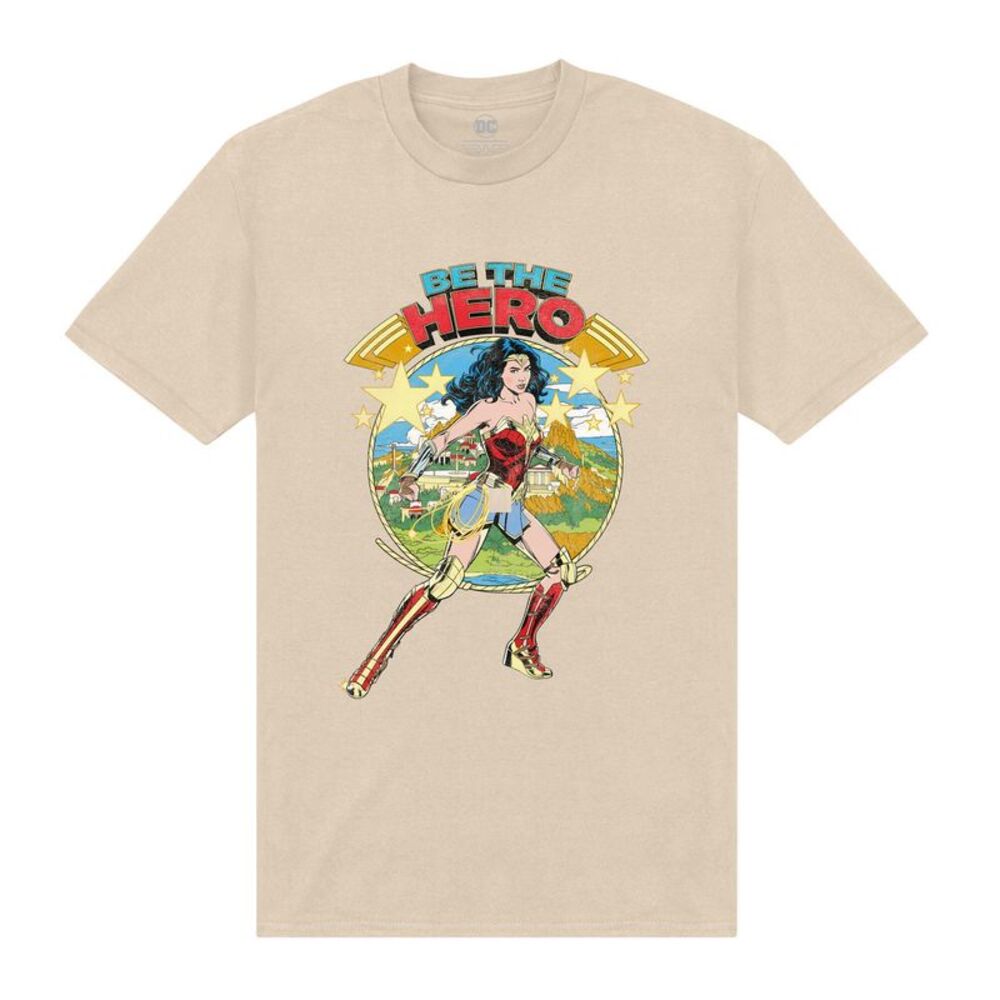 Wonder Woman Unisex Adult Be The Hero T-Shirt / Beige